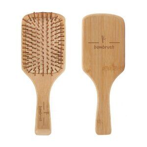 'bambrush' Bamboo paddle hair brush
